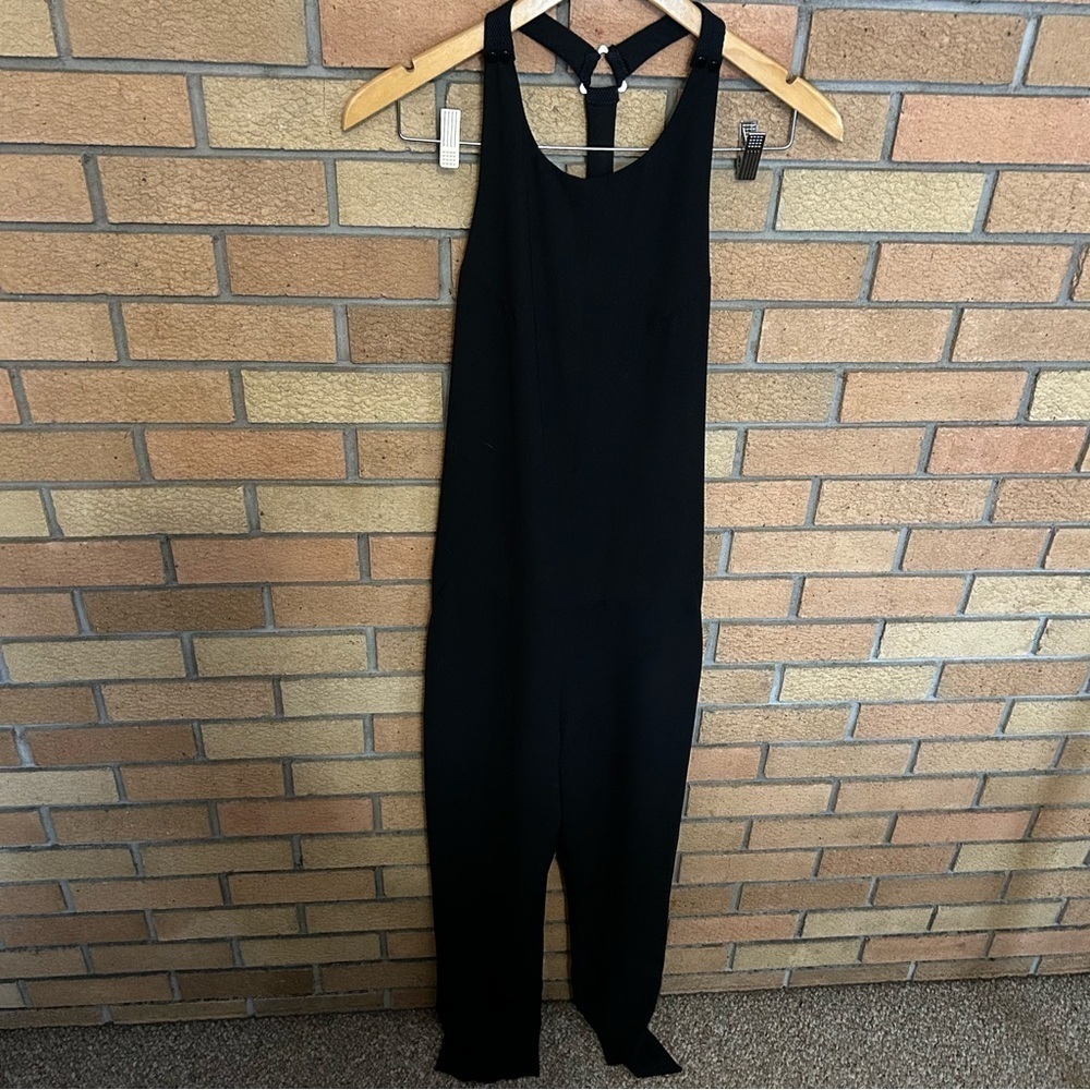 Finders Keepers Black Full Length Jumpsuit Sleeveless Y Back Women’s Size S